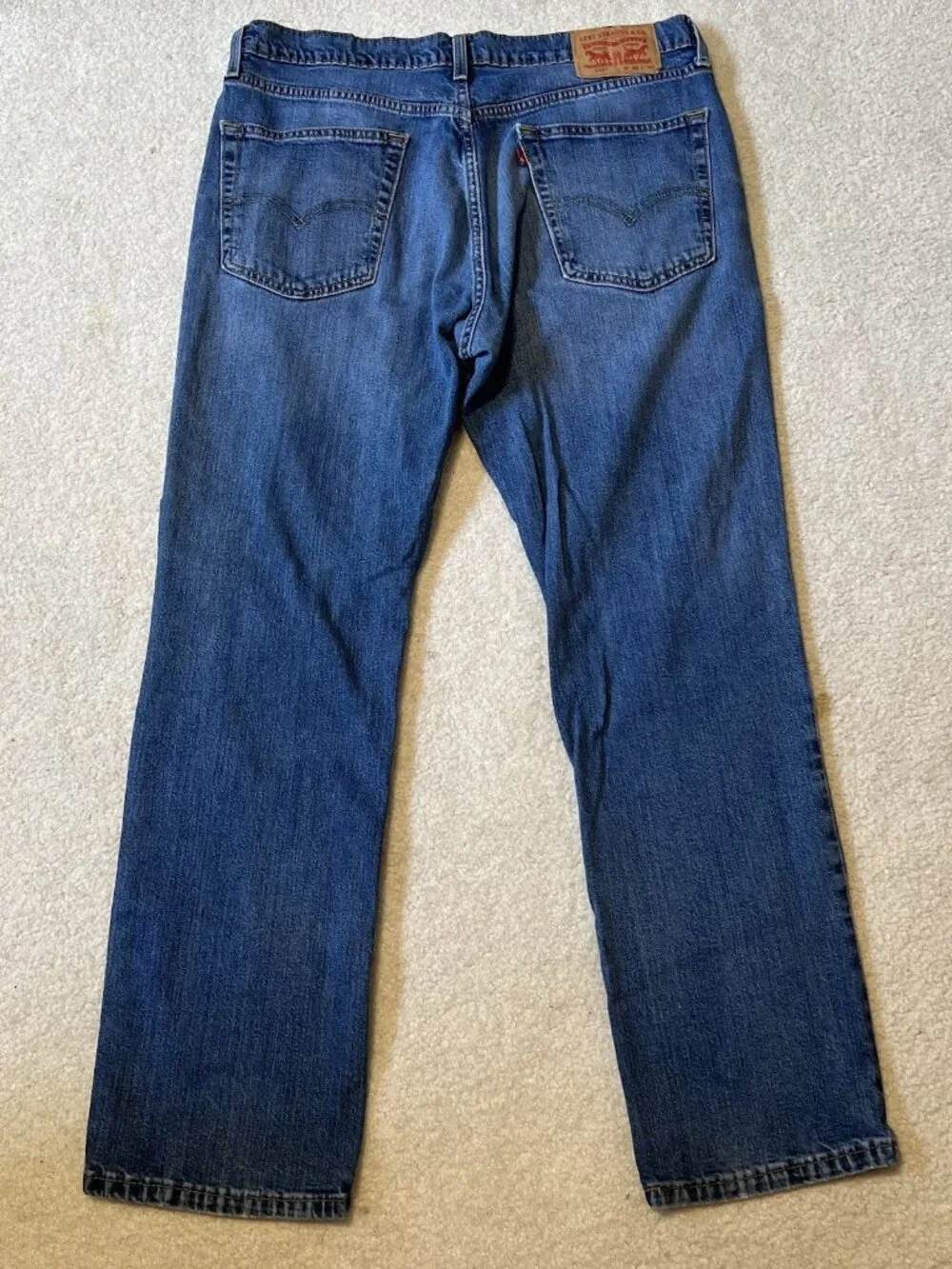 Levi's 514 Straight Fit Jeans 36x30 Medium Wash Denim